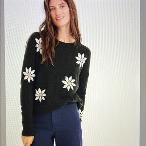 Madewell Floral Intarsia Pullover Sweater